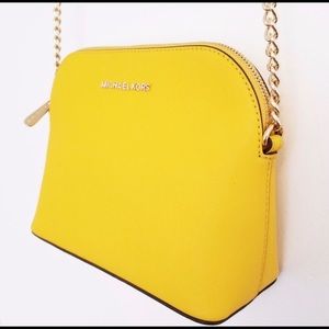 Yellow Michael Kors Sunflower Dome Crossbody